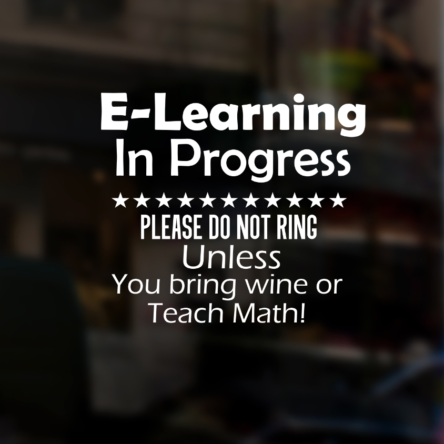 E-Learning In progress Decal